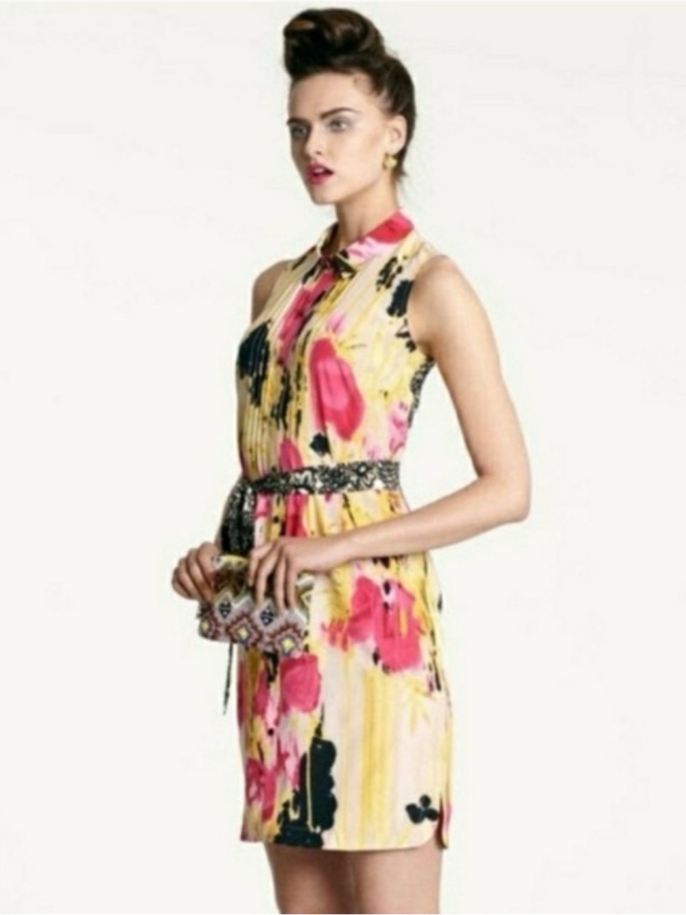 Tabitha Aubrieta Anthropologie 100% Silk Women’s Size 10 Sleeveless Floral Dress